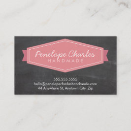 MODERN BADGE-LOGOTYP, skarp, fet korallkrita Visitkort