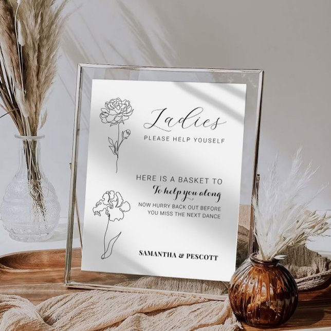 Modern badrumsskylt bröllop poster (Skapare uppladdad)