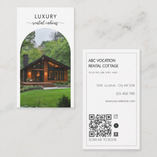 Modern båge QR-kod Semesteruthyrning Gästhus Visitkort