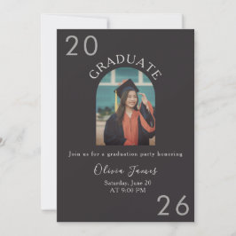 modern bågformad examenshögtid  inbjudningar