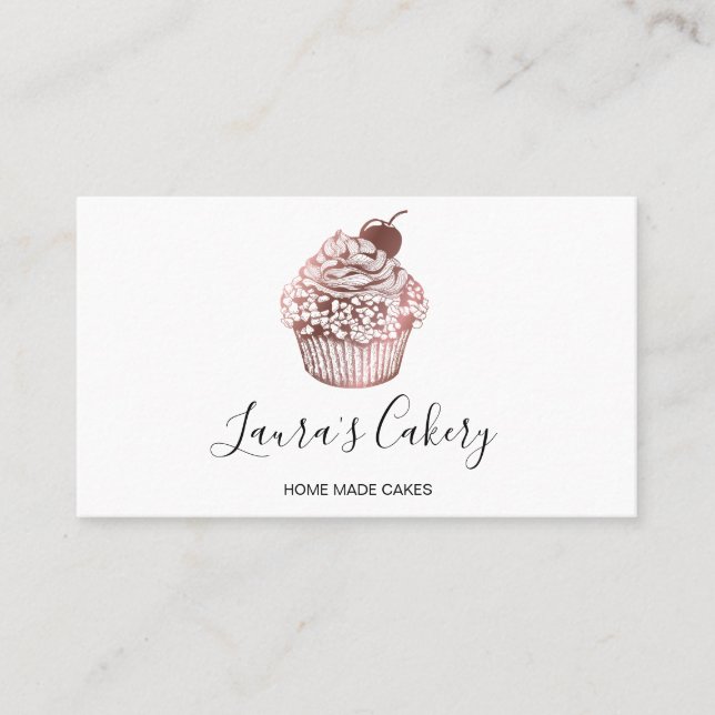 Modern bakerikaka Chef Catering Sweets Pastry Visitkort (Framsida)