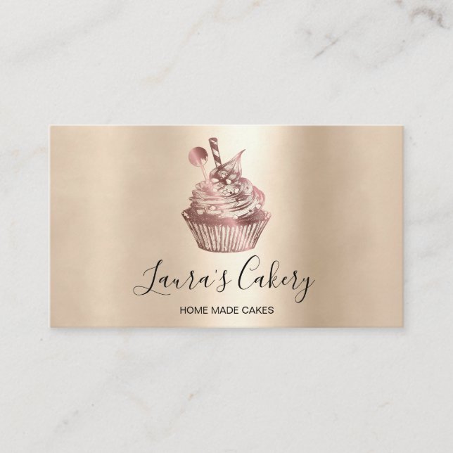 Modern bakerikaka Chef Catering Sweets Pastry Visitkort (Framsida)
