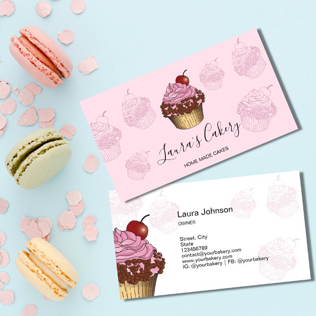 Modern bakerikaka Chef Catering Sweets Pastry Visitkort (Skapare uppladdad)