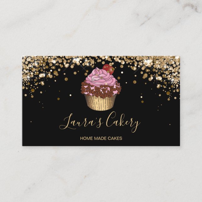 Modern bakerikaka Chef Catering Sweets Pastry Visitkort (Framsida)