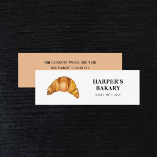Modern Bakery Croissant Professionell Logotyp  Mini Visitkort