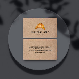 Modern Bakery Croissant Professionell Logotyp Visitkort