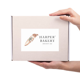 Modern Bakery Professionell Logotyp Business Rektangulärt Klistermärke
