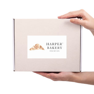 Modern Bakery Professionell Logotyp Business Rektangulärt Klistermärke
