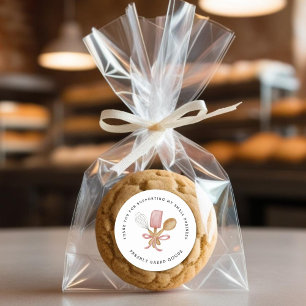 Modern Bakery Tack Sticker Runt Klistermärke