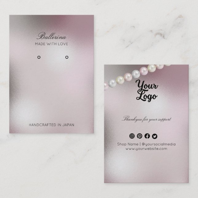 Modern bakgrundsinformation visitkort (Fram/baksida)