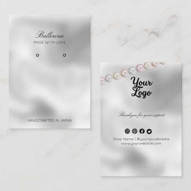 Modern bakgrundsinformation visitkort (Fram/baksida)