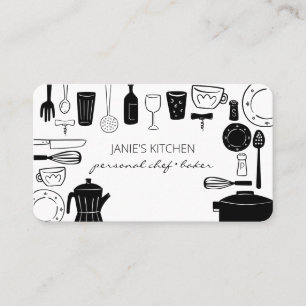 Modern baking & Cooking Utensils Visitkort