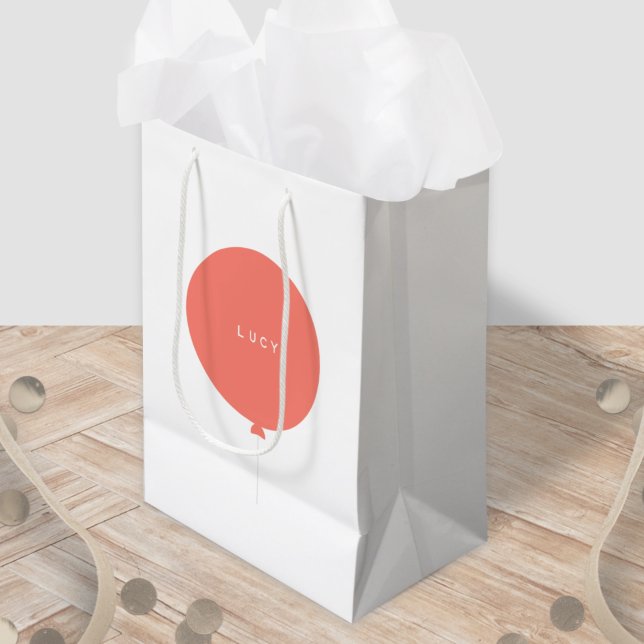 Modern ballong | Coral Rosa Cute Girly Girl Namn (Skapare uppladdad)