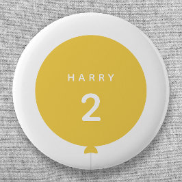 Modern ballong | Födelsedagsfest av Gult för slutt Knapp