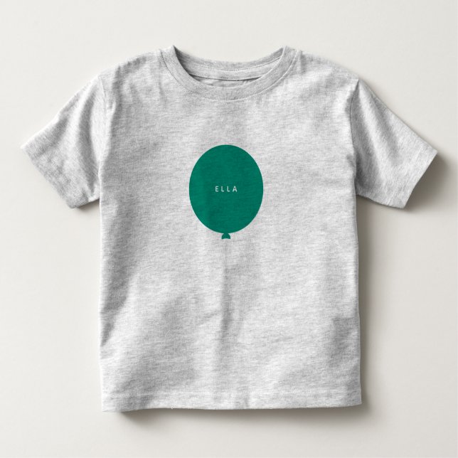Modern ballong | Grönt Scandinavian Unisex Namn T Shirt (Framsida)