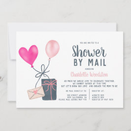 modern ballongillustration baby shower via post inbjudningar