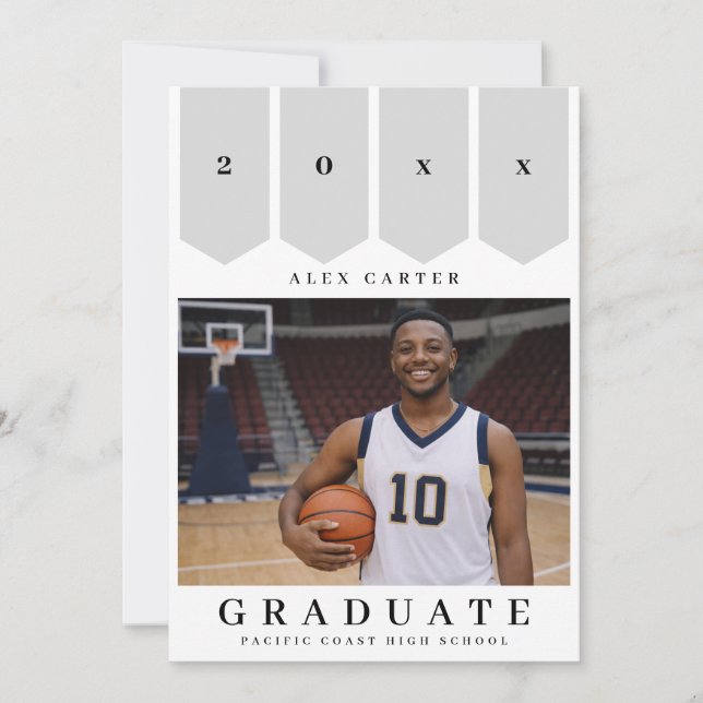 Modern Banner Graduate Announcement  Inbjudningar (Framsida)