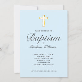 Modern baptism Ceremony Faux Gold Foil Kor Inbjudningar