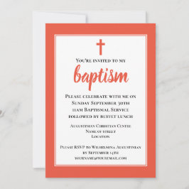 Modern Baptism-inbjudan till enkel Vuxen Inbjudningar