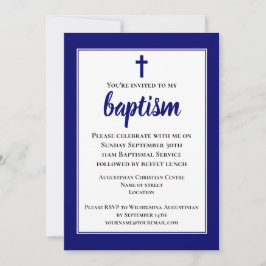 Modern Baptism-inbjudan till enkel Vuxen Inbjudningar