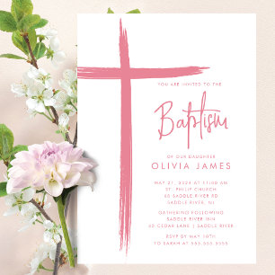 Modern Baptism-inbjudan till flickor i Kor Inbjudningar