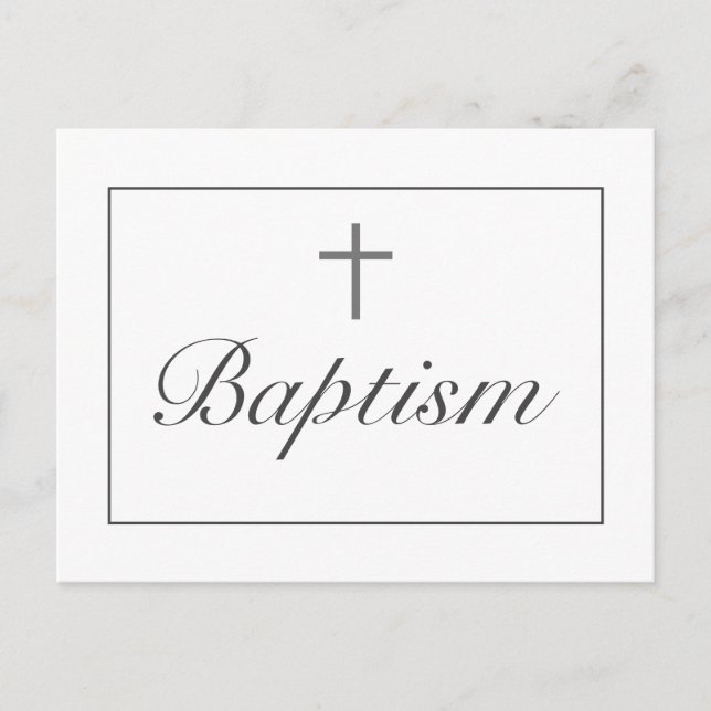 Modern Baptist-meddelande - vykort för inbjudninga (Framsida)