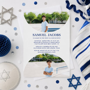 Modern Bar Mitzvah-inbjudan med foto Inbjudningar