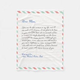 Modern bärbar dator handskriven kärlek brev fleecefilt