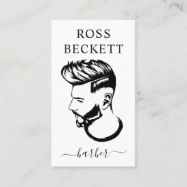 Modern Barber Shop Hair Cutter Visitkort
