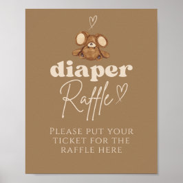 Modern Barly Wait Baby Shower Raffle Poster