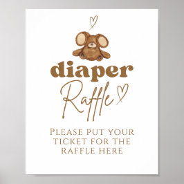 Modern Barly Wait Baby Shower Raffle Poster