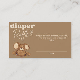 Modern Barly Wait Baby Shower Raffle Tilläggskort
