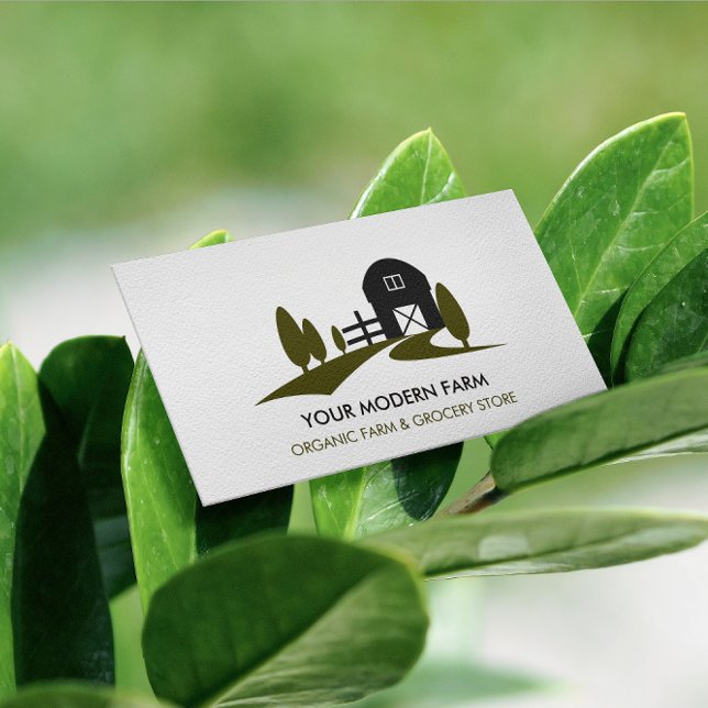 MODERN BARN EDITABLE FÄRG JORDBRUK AFFÄRSKORT VISITKORT (Skapare uppladdad)