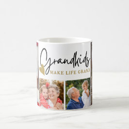 Modern Barnbarn gör Life Grand 4 Photo Collage Kaffemugg