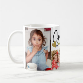 Modern Barnbarn gör Life Grand 4 Photo Collage Kaffemugg