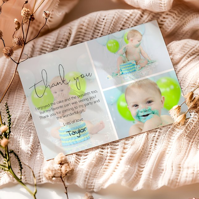 Modern Barnbildskollage Tack Kort (Skapare uppladdad)