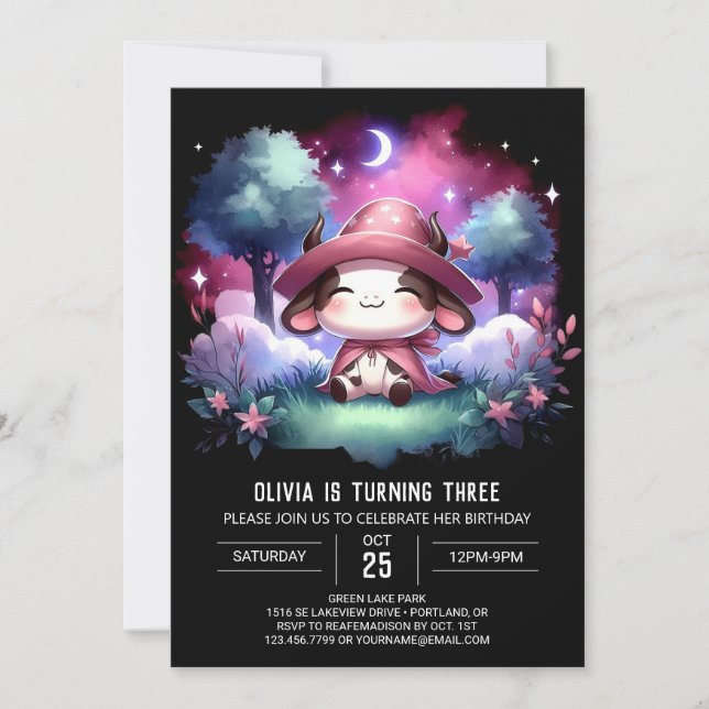 Modern barnsängsdag inbjudningar (Framsida)