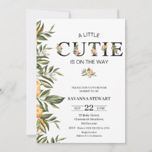 Modern barnstödraster för Clementine Cutie Inbjudningar