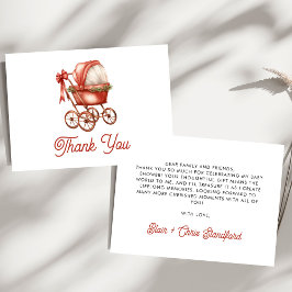 Modern Barnvagn Merry Little jul Baby Shower Tack Kort