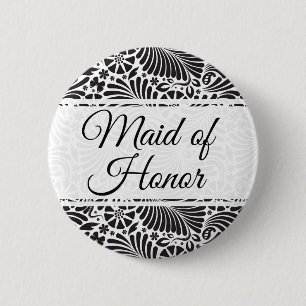 Modern Baroque Blommigt Maid of honor Knapp