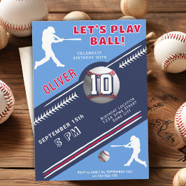 Modern Baseball Boll Player Thédold Birthday Inbjudningar