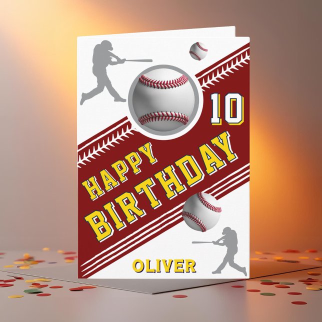 Modern Baseball Boll Player Thédold Birthday Kort (Skapare uppladdad)