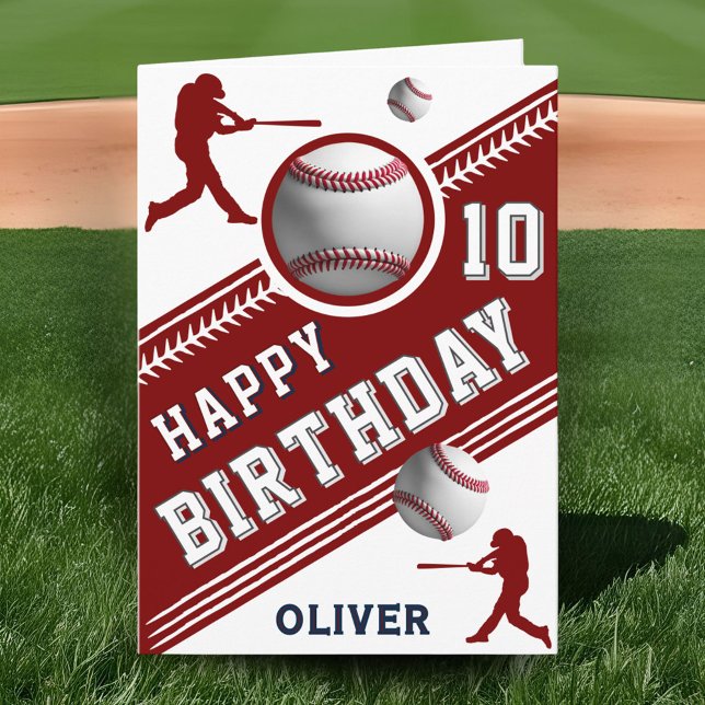 Modern Baseball Boll Player Thédold Birthday Kort (Skapare uppladdad)