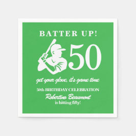 Modern Baseball Player Men's 50th Birthday Pappersservett