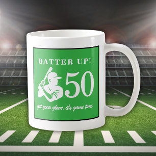 Modern Basebollspelare Mäns 50-årsdag Kaffemugg