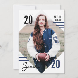 Modern Baskeball Diamond Photo Grad-inbjudan