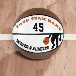 Modern basket med spelarteamets Namn nummer