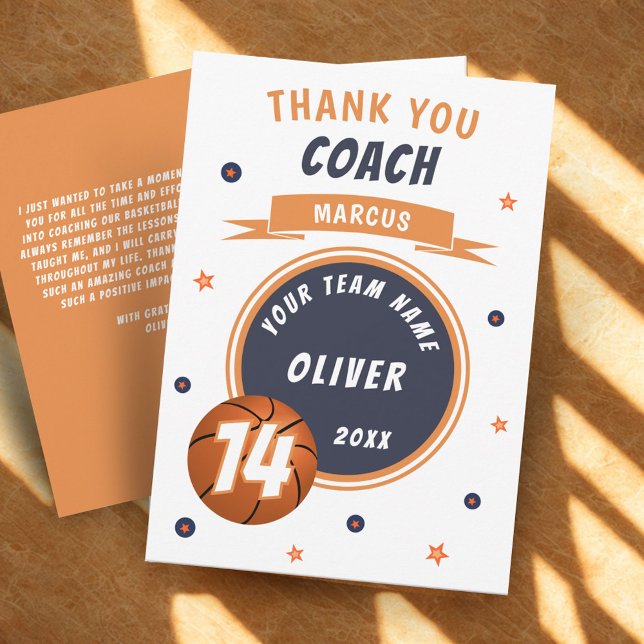 Modern Basketball Boll Tack, Coach Tack Kort (Skapare uppladdad)