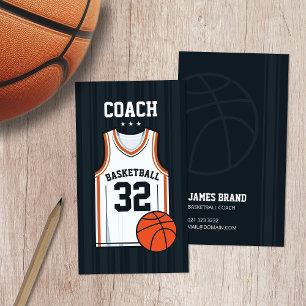 Modern Basketball Coach Visitkort