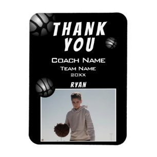 Modern Basketboll Bild Tack Tränare  Magnet